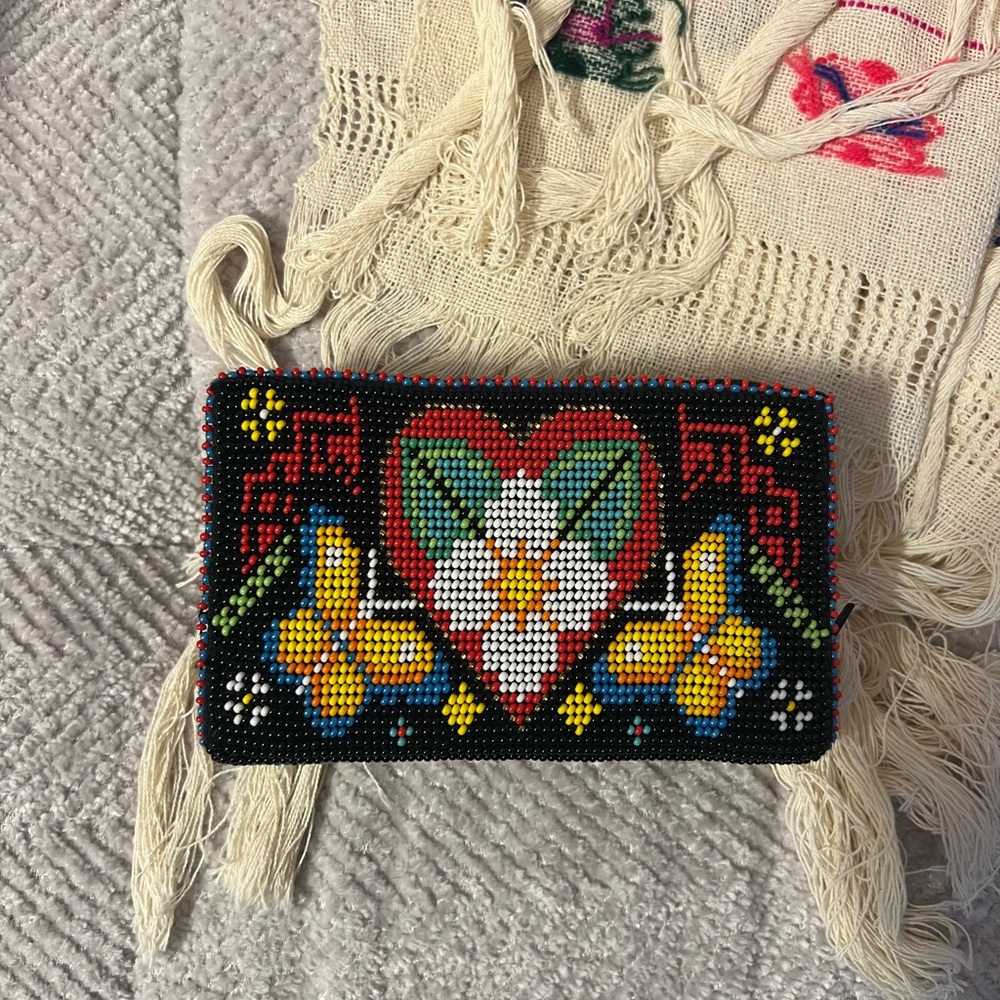 Chaquira/Huichol Beaded Wallet